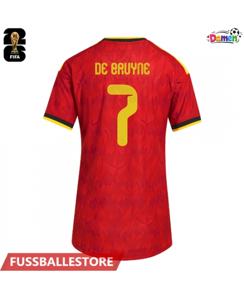 Günstige Belgien Kevin De Bruyne #7 Heimtrikot Damen WM 2026 Kurzarm